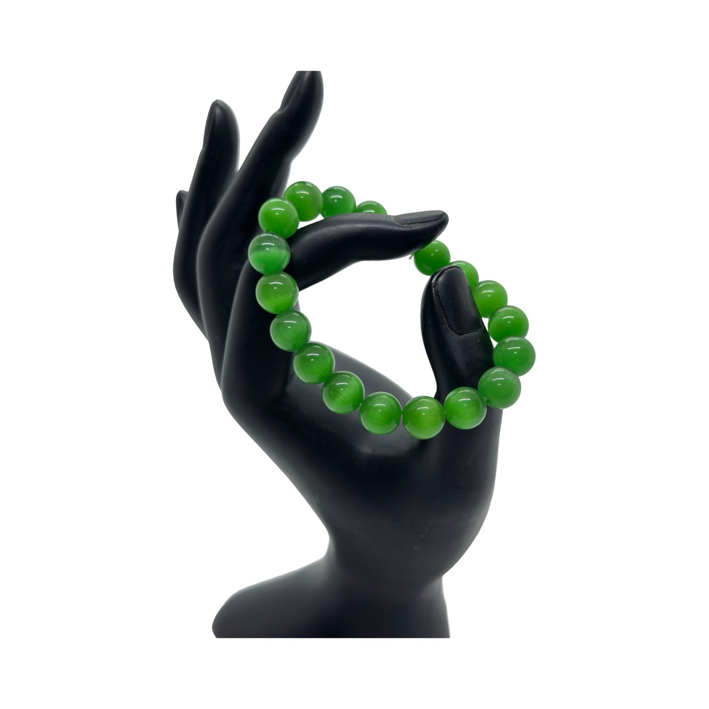 Green Cats Eye Bracelet - Mystic Emerald Guardian Bracelet