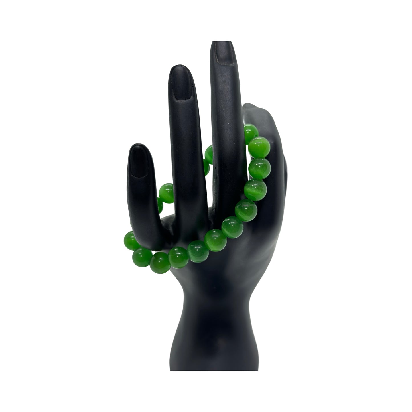 Green Cats Eye Bracelet - Mystic Emerald Guardian Bracelet