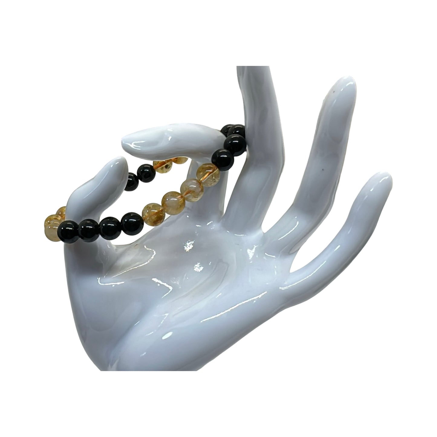 Black Obsidian & Citrine Bracelets - ZenBalance Duo Bracelet