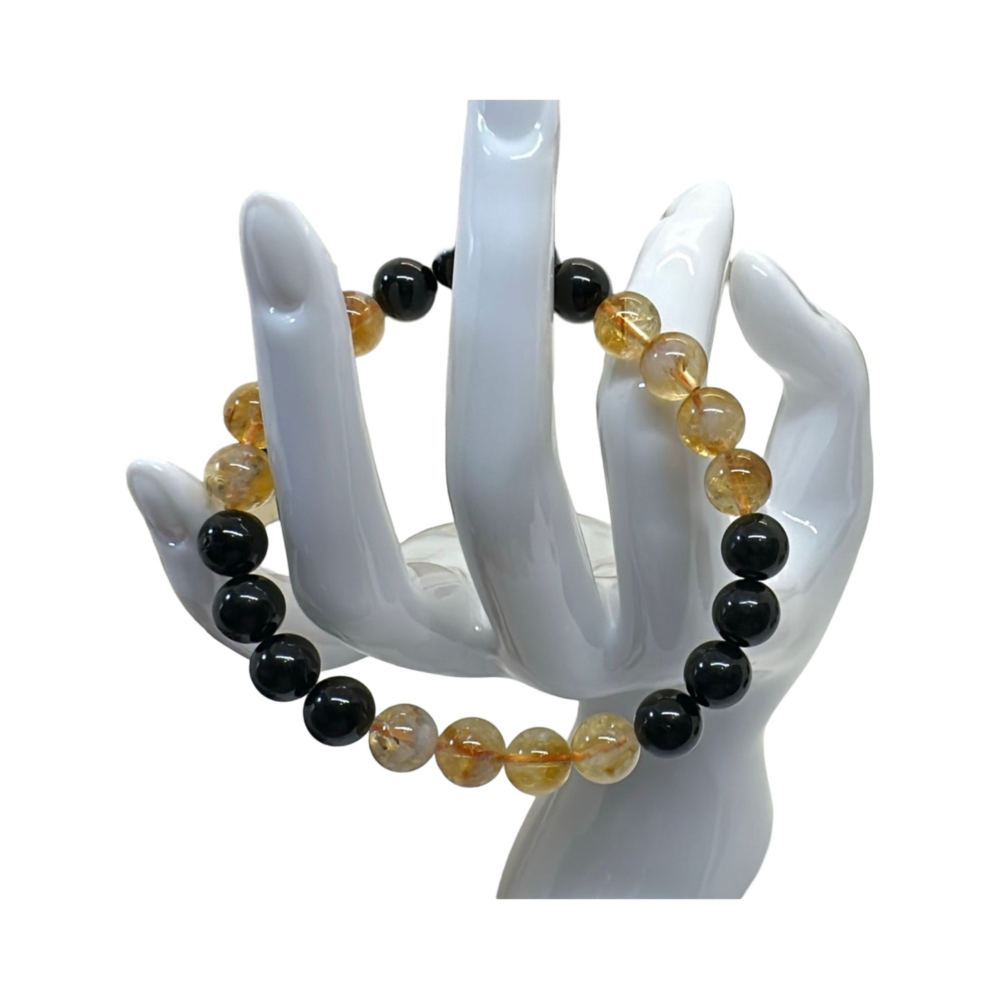 Black Obsidian & Citrine Bracelets - ZenBalance Duo Bracelet