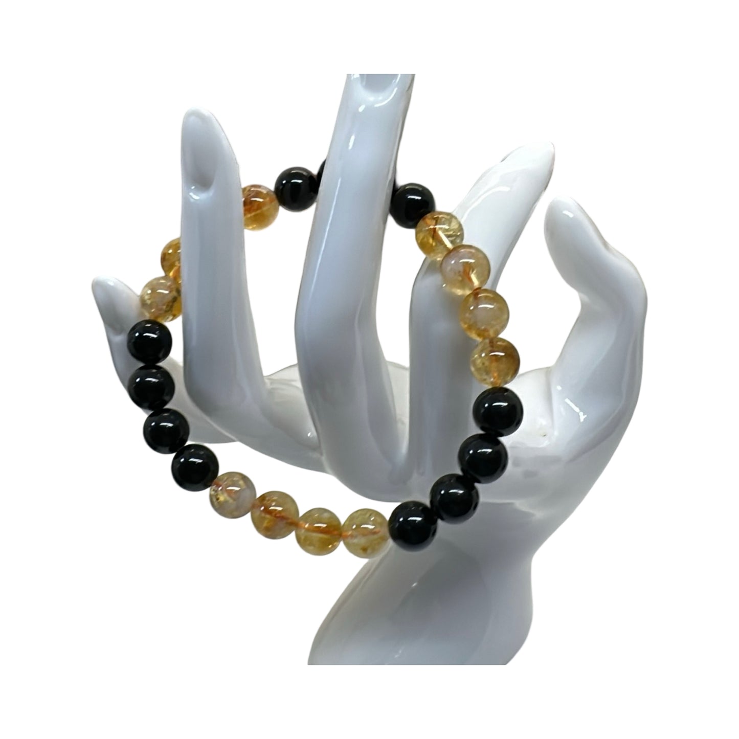 Black Obsidian & Citrine Bracelets - ZenBalance Duo Bracelet