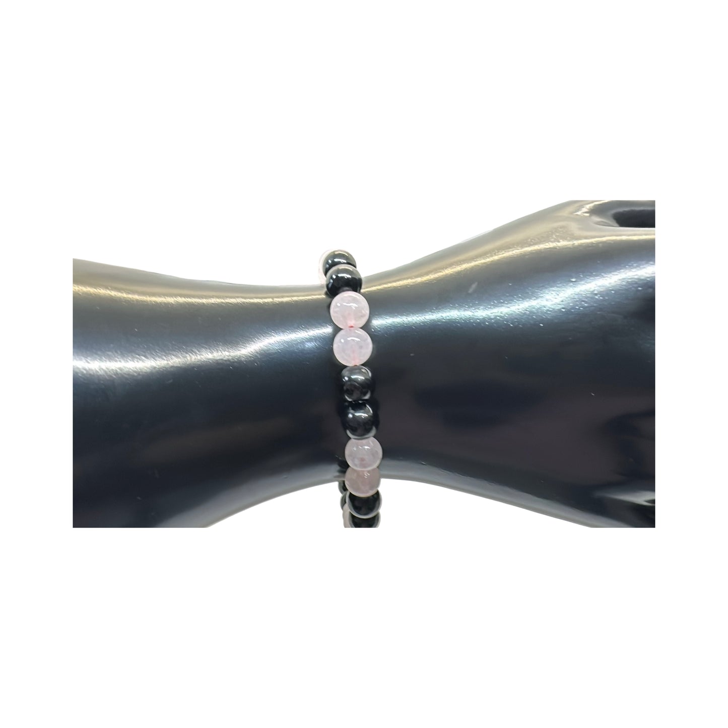 Black Obsidian with Rose Quartz Bracelets - SoulStone Love & Protection